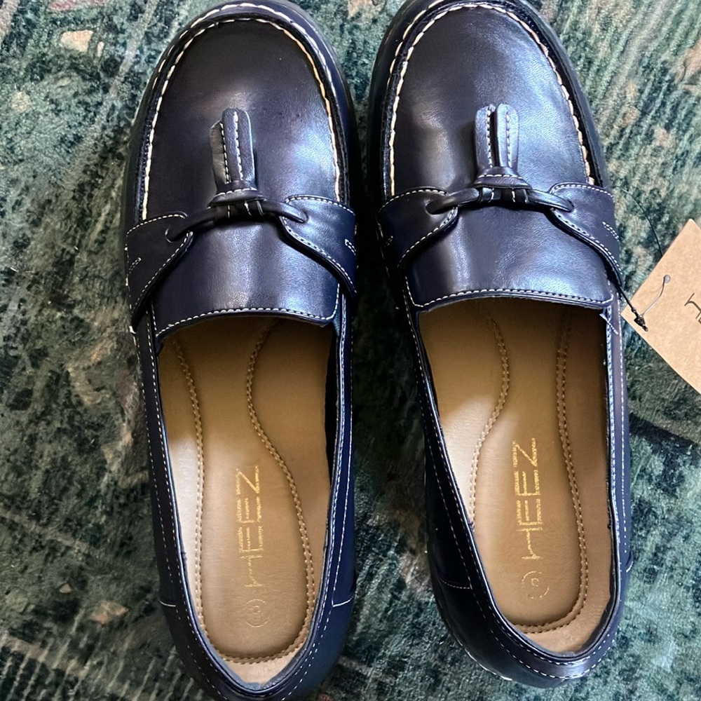 Women’s Navy Blue Loafers - Picture 4 of 7